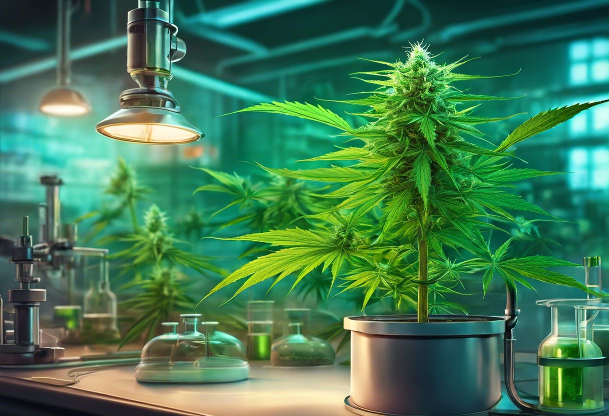 A cannabis plant with <a href=