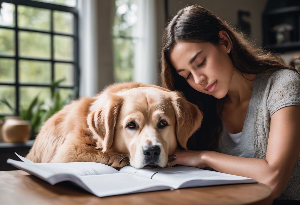 A person holding an Emotional Support Animal Letter with their animal.