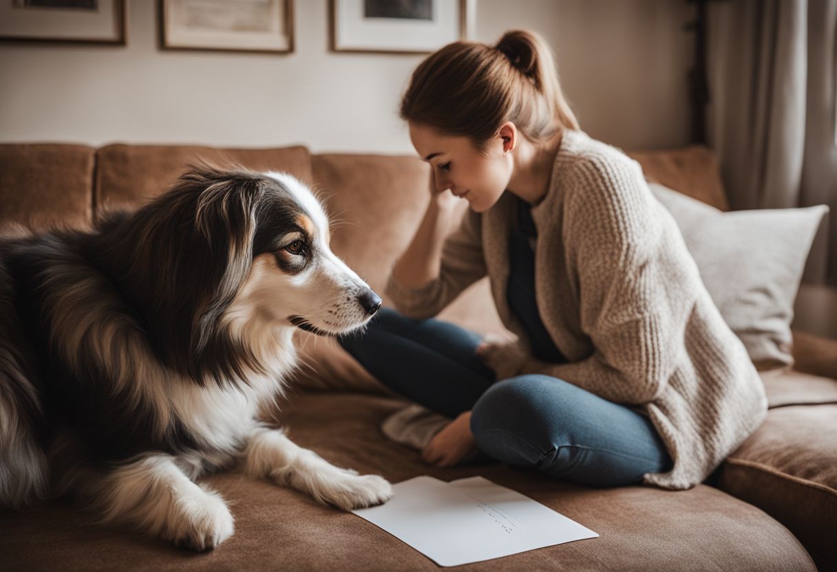 A comforting ESA animal with its owner's reliable ESA letter in a cozy home. A comforting ESA animal with its owner's reliable ESA letter in a cozy home.