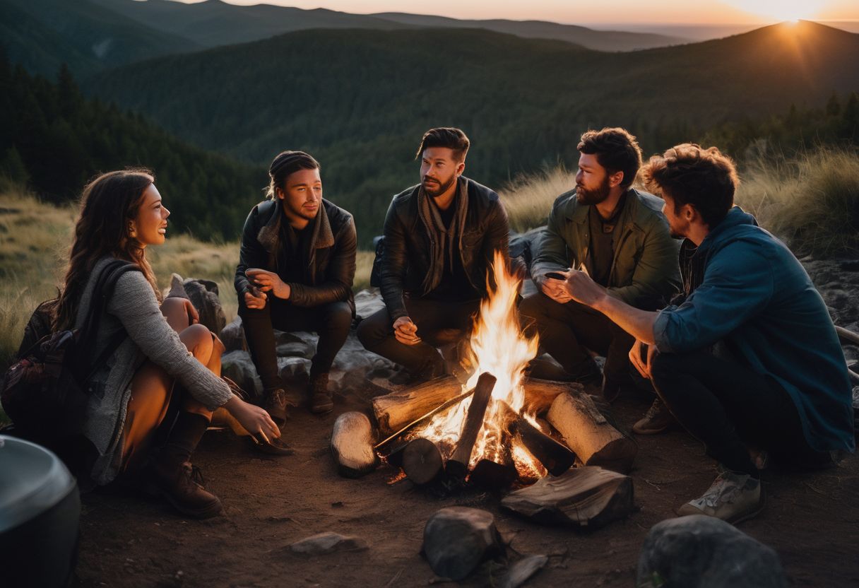 A group of friends enjoying a smoke session with modern bongs.