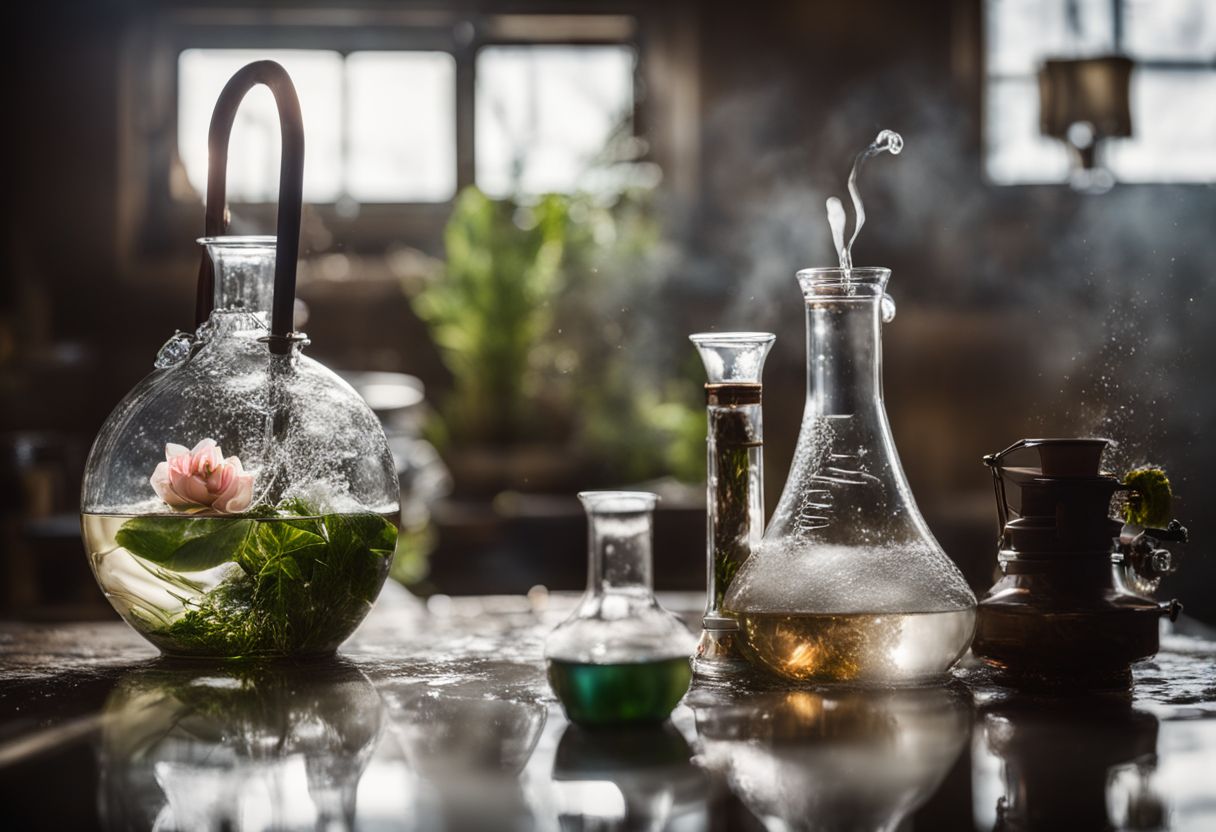 A variety of bongs submerged in water with different styles. A variety of bongs submerged in water with different styles.